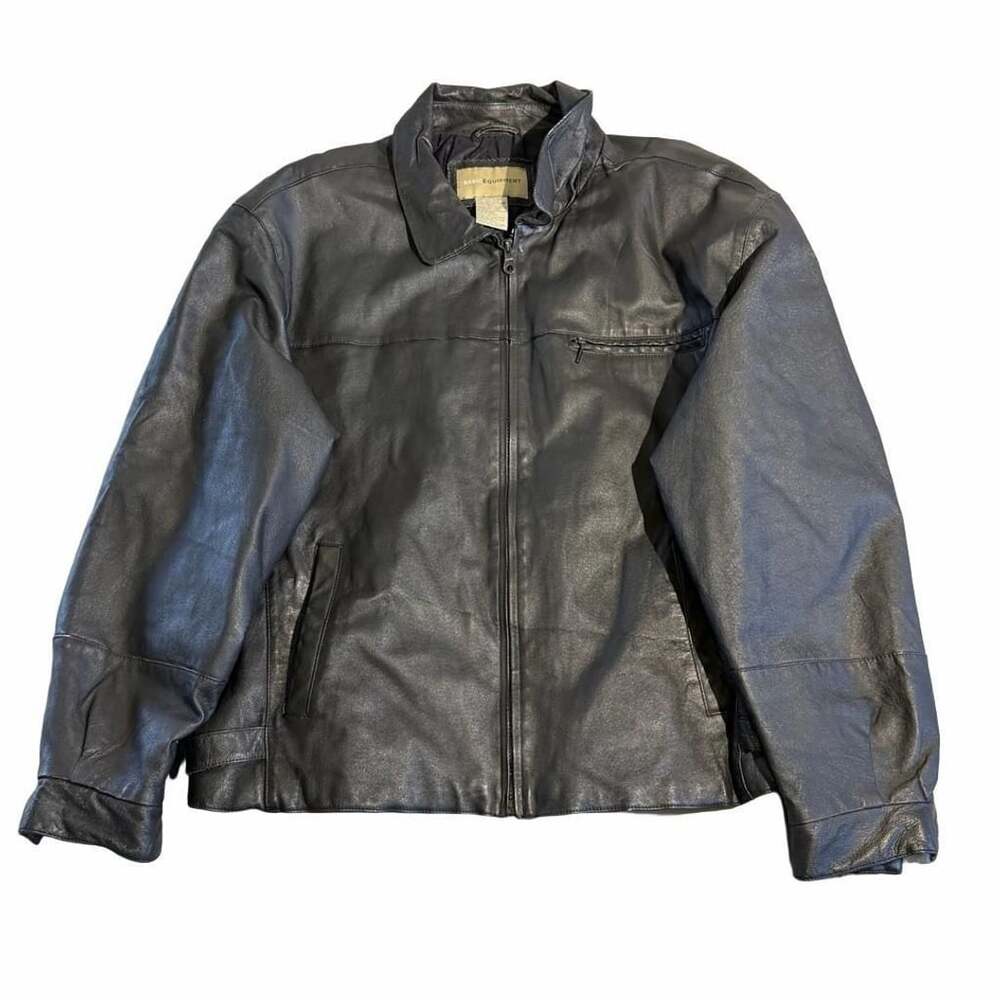 Basic Equipment Leather Jacket Size XL Black